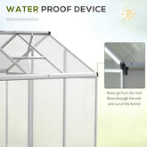 Outsunny 6' L x 6' W Walk-In Polycarbonate Winter Greenhouse - 845-243
